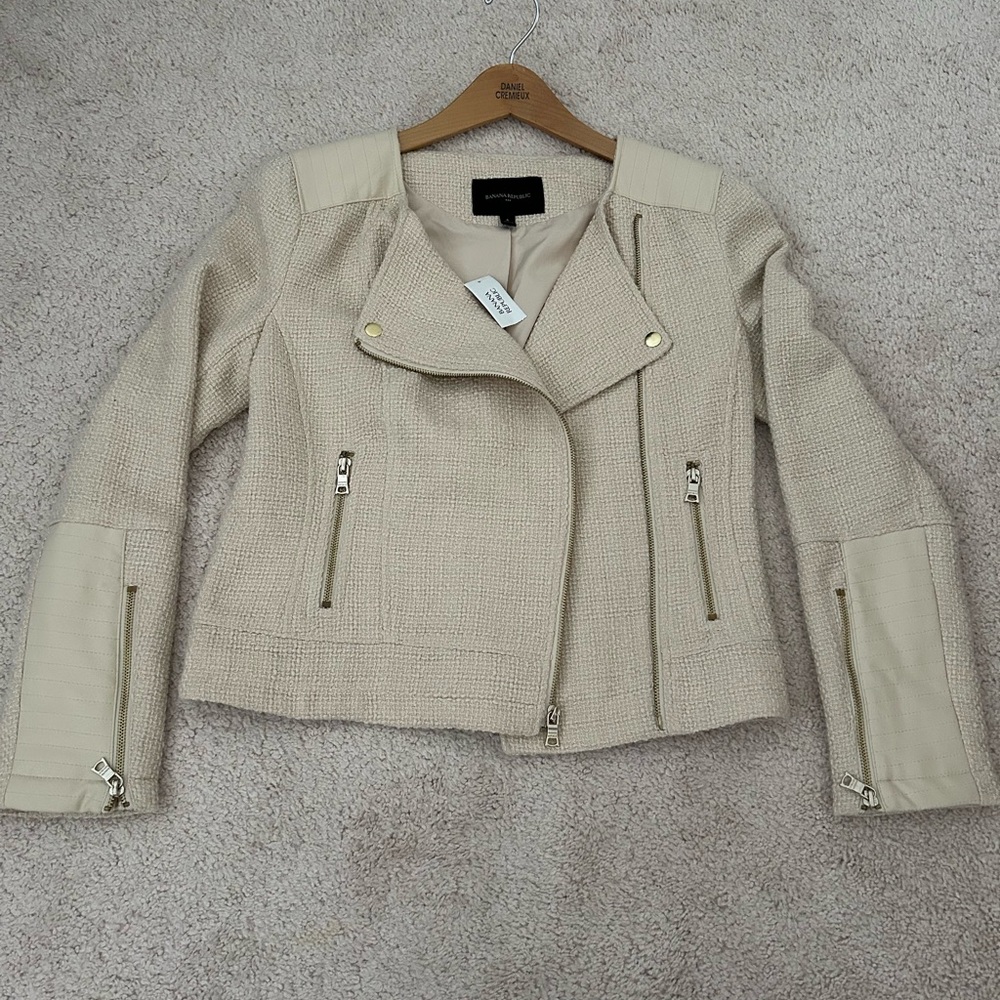 Banana Republic Cream Textured Women's Blazer